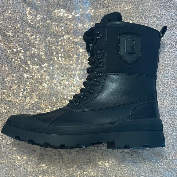 Men RUDSAK Black High-Top Boots - Picture 4 of 10